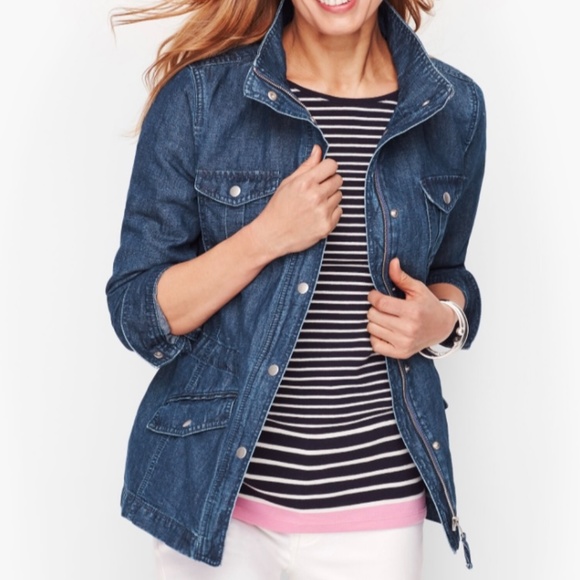 Talbots Jackets & Blazers - Talbots Safari Denim Jacket Medium NWT